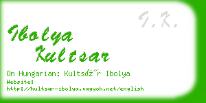 ibolya kultsar business card